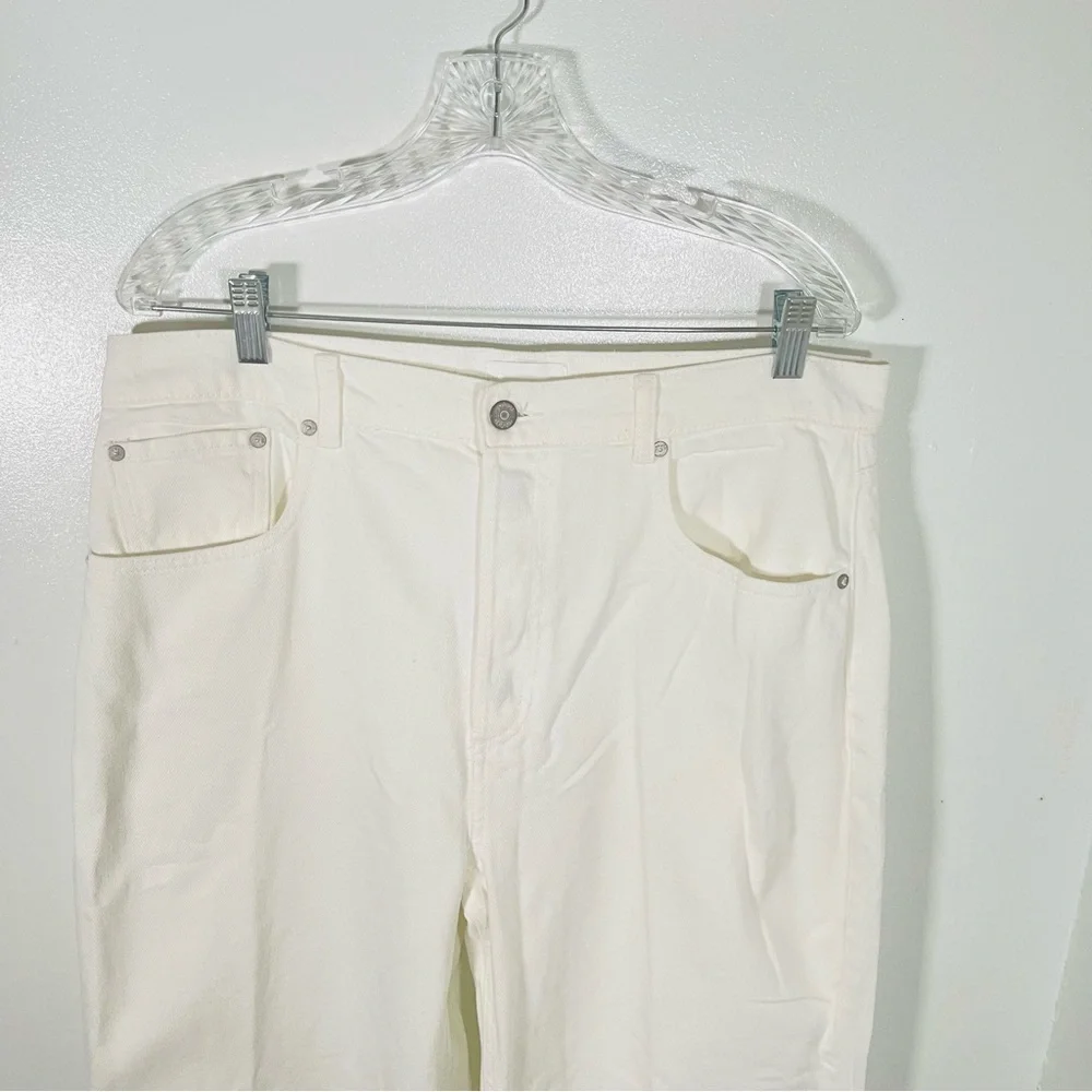 NWT Boyish Charley High Rise Rigid Denim Wide Leg Jeans White